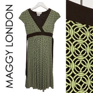 🔥SALE🔥 Nordstrom Retro Vibes Green A-Line Jersey Summer Dress